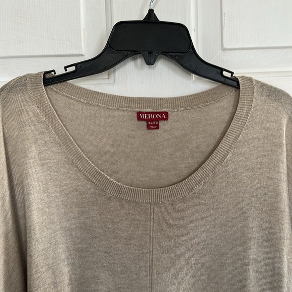 Merona Light weight tan sweater size XL - Picture 2 of 4